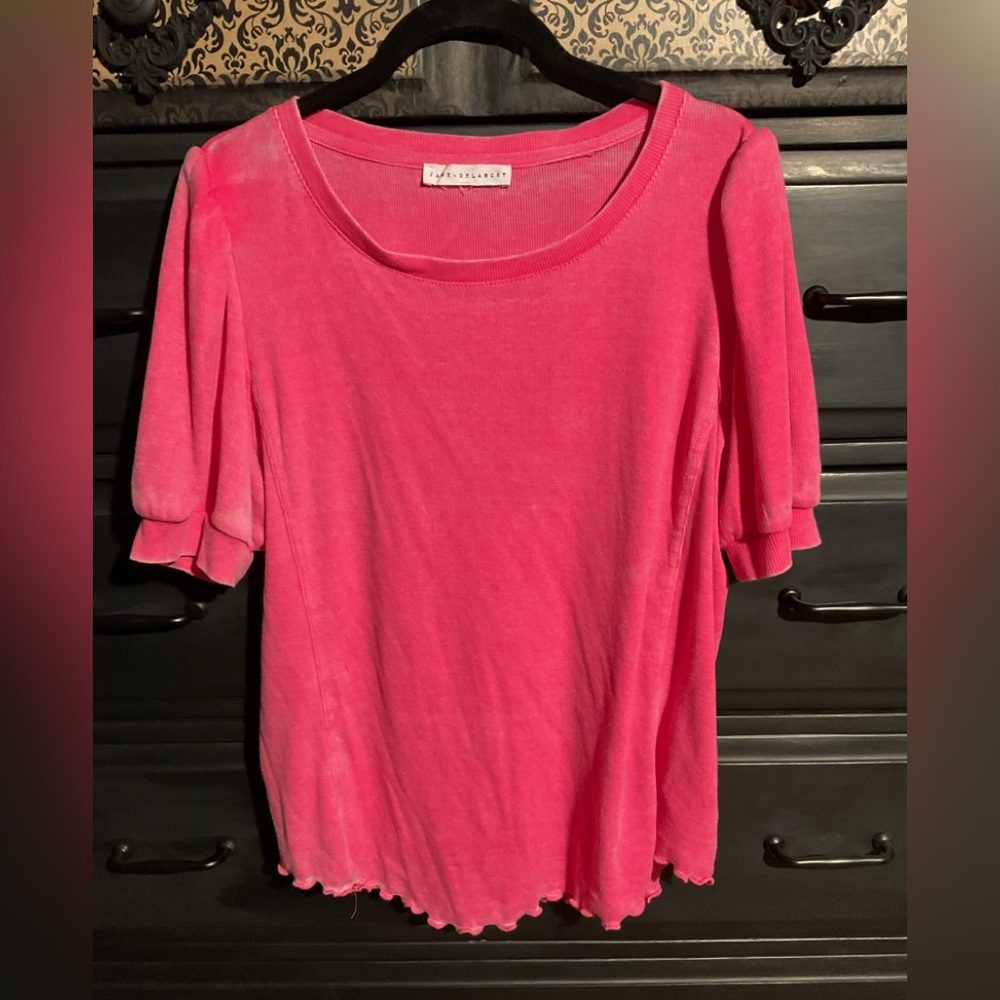Jane and Delancey Pink Relaxed Short Sleeve Blouse